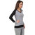 Texco Women Grey & Black Solid Full sleeve V' neck Top