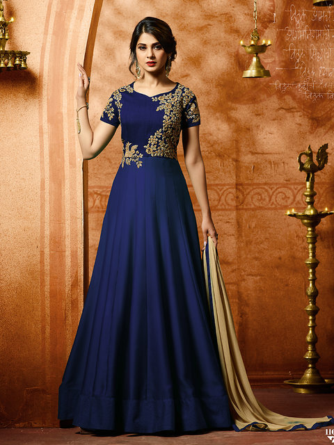 Shopclues designer anarkali on sale suit