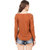 Texco Women Brown Solid Full sleeve Sweetheart neck Top