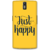 One Plus One Designer Hard-Plastic Phone Cover from Print Opera - Just Be Happy