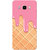 Galaxy J7 2016 Case, Galaxy On8 Case, Pink Ice Cream Cone Slim Fit Hard Case Cover/Back Cover for Samsung Galaxy On8/ J7 2016