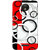 Moto C Plus Case, Circles White Red Black Slim Fit Hard Case Cover/Back Cover for Motorola Moto C Plus
