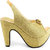 Vaniya shoes Women's Gold Cone Heels