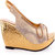 Vaniya shoes Women's Gold Wedge Heels