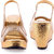 Vaniya shoes Women's Gold Wedge Heels