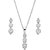 RM Jewellers 92.5 Sterling Silver American Diamond Stylish Pendant Set For Women ( RMJPS88817 )