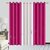 Famekart Faux Silk Crush 2 Pink Curtain  1 Cream Curtain Long Door Curtain (Pack of 2 Piece 9 Feet Curtain)
