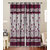 Famekart Royal Wine Floral Rose Panel Design Long Door Curtain (Pack of 2 Piece 9 Feet Curtain)