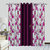 Famekart Royal Wine Long Crush 2 Floral Curtain  1 Plain Curtain Window  Door Curtain (Pack of 3  Piece 7 Feet Curtains)