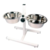 100 Stainless Steel Dog Food Stand with 1500 ML  2 Bowls
