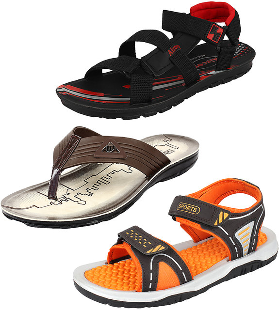 PVC Daily wear Tempo Men's Combo Pack of 4 Sandals, Size: 6 - 10 Uk at Rs  120/pair in New Delhi