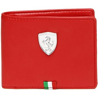 Buy Puma Men Red Artificial Leather Wallet (4 Card Slots) Online - Get 85% Off