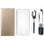 Moto E3 Power Leather Flip Cover with Kick Stand with Memory Card Reader, Silicon Back Cover, Selfie Stick and Earphones