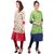 Meia combo pack of two floral printed vibrant pure cotton kurtis