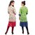 Meia combo pack of two floral printed vibrant pure cotton kurtis