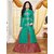 Shruti Cretion Women's Green Embroidered Semi- Stitched Banarasi Silk Dress Material