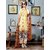 Shruti Cretion Women's Yellow Embroidered Semi- Stitched Cotton Dress Material