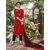 Shruti Cretion Women's Red Embroidered Semi- Stitched Cotton Dress Material