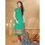 Shruti Cretion Women's Green Embroidered Semi- Stitched Net Dress Material