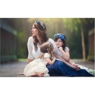 Two Little Girl with Mom Poster for room and home dcor