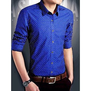 blue slim fit shirt