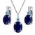RM Jewellers 92.5 Sterling Silver American Diamond Graceful Pendant Set For Women ( RMJPS88829 )