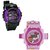 Shanti Enterprises Combo Hello Kitty 24 Images Projector Watch and Sports Watch Multi Color Dial For Kids