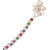 Silver Plated Heavy Anklet with Multicolor Stone by Sparkling Jewellery