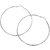 Fashion Women Girls Alloy Smooth Big Large Round Hoop Earrings 75mm Silver Color