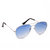 Yuvi Blue And Black UV Protection Aviator Unisex Sunglasses Combo Pack Of 2