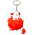 Faynci Super Cute Doll Key Chain with Red Twin Heart Shape with Diamond for Fashion Lover