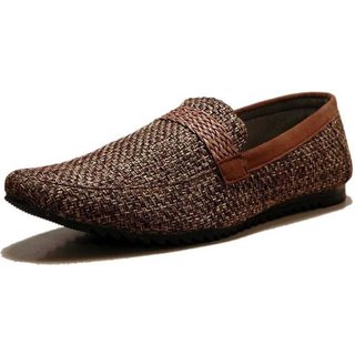 00RA Stylish Brown Color Jute Casual Slipon  Shoes for Men