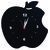 Balaji Times wooden Apple Clock (9 inches, black)