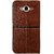 Rich Boss Premium Quality Synthetic Leather Flip Cover Stand View Feature for Samsung Galaxy J7 Brown - Sold By MOBIMON