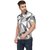 Vivid Bharti Men's White  Grey Half Sleeve 3D Printed Polo Tshirt