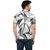 Vivid Bharti Men's White  Grey Half Sleeve 3D Printed Polo Tshirt