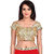 Women's  Red Georgette Sari Peral Work With  Blouse 					