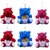 Atorakushon Pack of 6 Cute Heart Love Teddy Bear Soft Stuffed Plush Toy Kid Children Infant love Valentine Birthday Gift