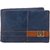 Woodland Blue Leatherite Bi-  Fold Wallet For Men (6 Card Slots)