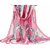 GirlZ! Pink Long Chiffon Bandana Designer Pattern Scarf Wraps Shawl Stole Soft Scarves For Girls And Women