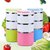 Lovato Stainless Steel Three Layer Office/School Lunch Box 3 Containers Lunch Box 3 Containers Lunch Box (1250 ml) Pink