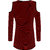 Aashish Garments - Red Stripes Cold Shoulder Women Top