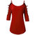 Aashish Garments - Red Cold Shoulder Women Top