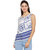 Wittrends Women's Blue and White Poly-Crepe Printed Cape Top