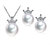 RM Jewellers 92.5 Sterling Silver American Diamond Stylish Pearl Pendant Set For Women ( RMJPS88832 )