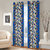 Gharshingar Primium Blue Abstract Polyester Set of 10 Curtains