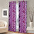 Gharshingar Primium Pink Abstract Polyester Set of 6 Curtains