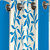 Gharshingar Primium Blue Abstract Polyester Set of 4 Curtains