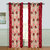 Gharshingar Primium Red Abstract Polyester Set of 8 Curtains