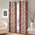 Gharshingar Primium Maroon Abstract Polyester Set of 5 Curtains